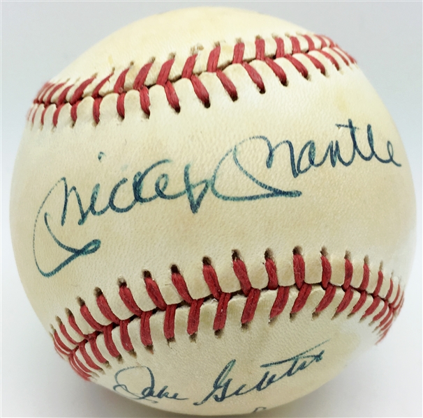 Yankee Greats Multi-Signed OAL Baseball w/ Mantle, Ford, & Others (PSA/JSA Guaranteed)