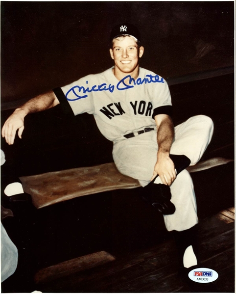 Mickey Mantle Signed 8" x 10" Gallo Photo (PSA/DNA)