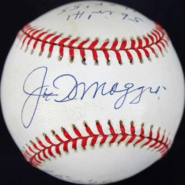 Joe DiMaggio RARE Ltd. Ed. Signed OAL Baseball w/ 5 Handwritten Stats (PSA/DNA)