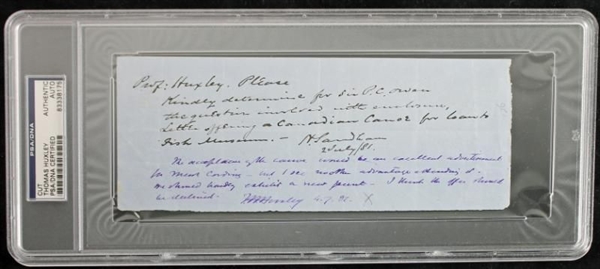 Brave New World: Aldous Huxley Signed 3.5" x 8.25" Cut (PSA/DNA Encapsulated)