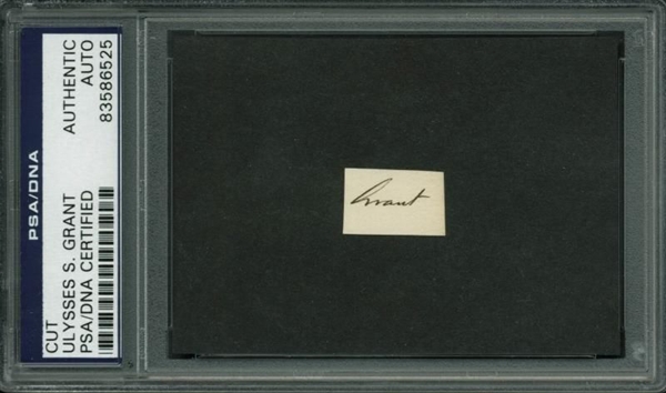 President Ulysses S. Grant .5" x .75" Autograph Cut (PSA/DNA Encapsulated)