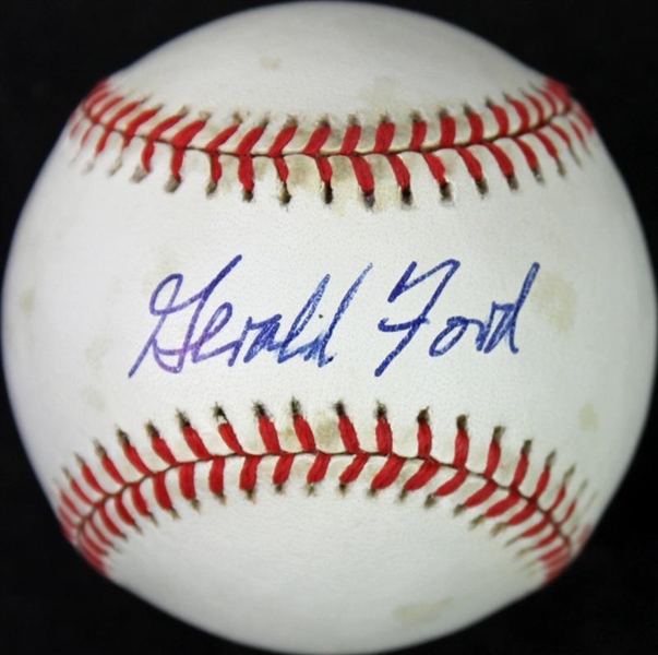 President Gerald Ford Signed ONL Baseball (PSA/DNA)