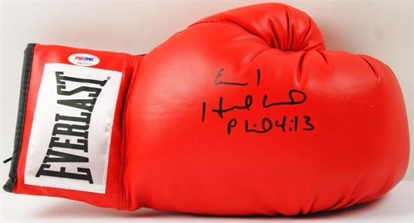 Evander Holyfield Signed Everlast Boxing Glove with Rare Full Name Autograph (PSA/DNA)