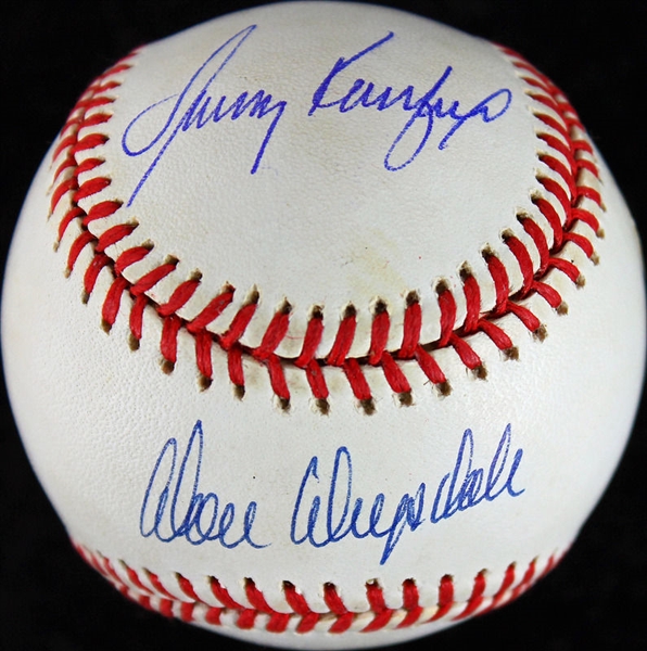 Sandy Koufax & Don Drysdale Dual-Signed ONL Baseball (PSA/DNA)