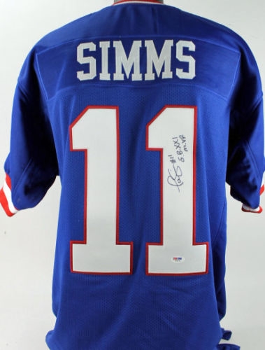 Phil Simms Signed & Inscribed Giants Jersey (PSA/DNA)