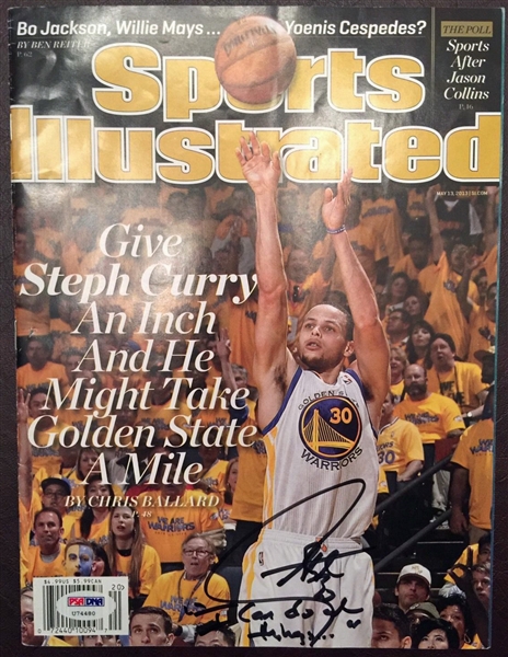Stephen Curry Signed Sports Illustrated Magazine (PSA/DNA)