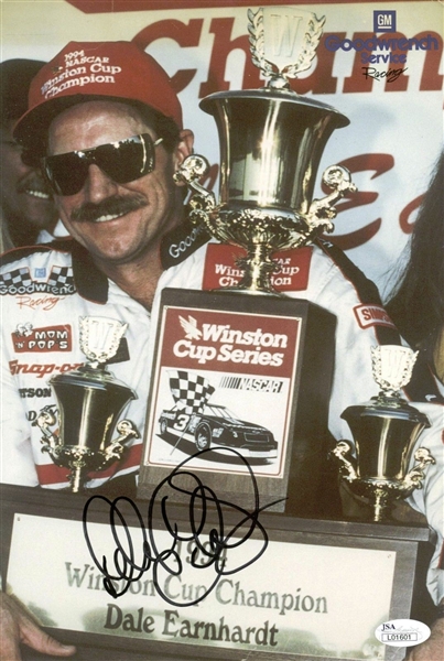 Dale Earnhardt Sr. Signed 8" x 10" NASCAR Photo (JSA)