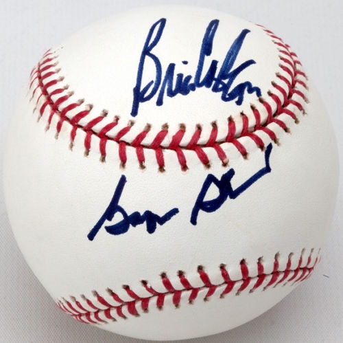 Yankees Front Office: George Steinbrenner & Brian Cashman Dual Signed OML Baseball (Steiner)