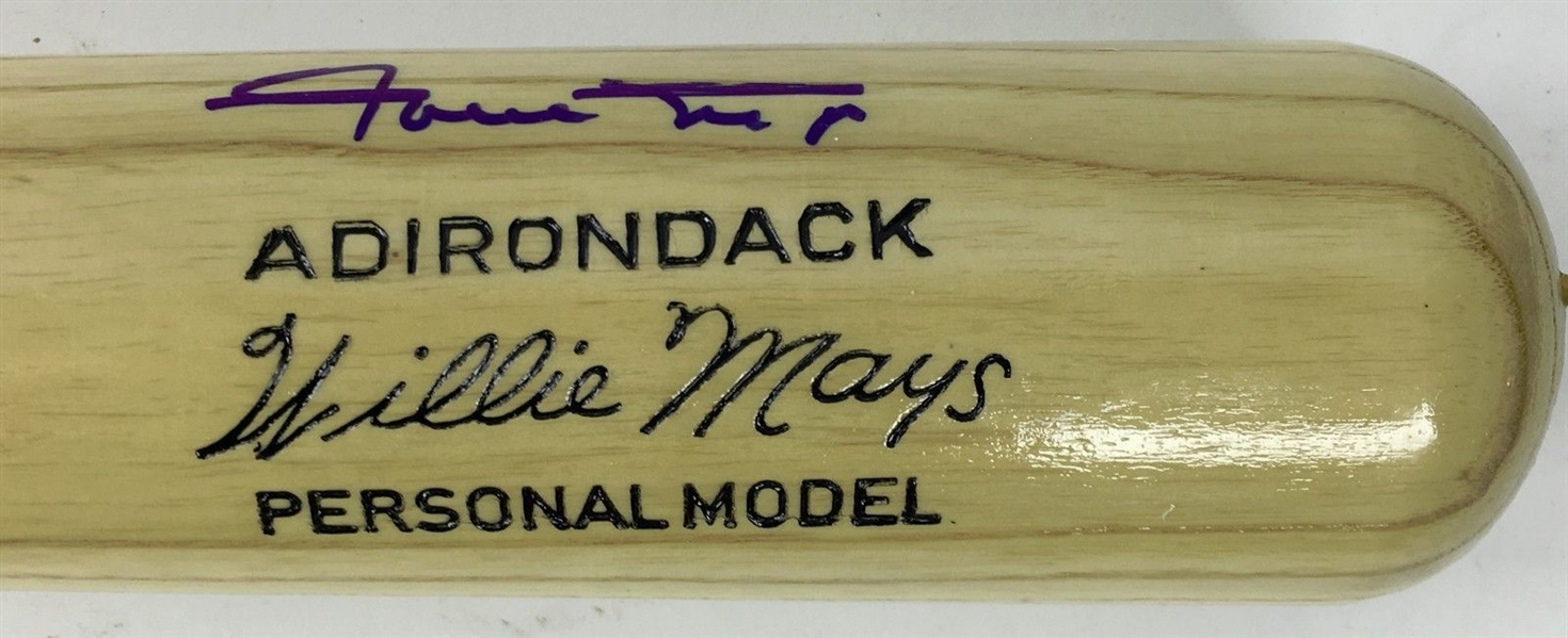 Willie Mays Signed Personal Model Adirondack Baseball Bat (JSA)