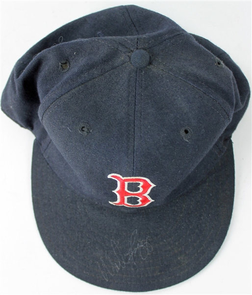 Wade Boggs Game Worn & Signed Boston Red Sox Hat (PSA/DNA)