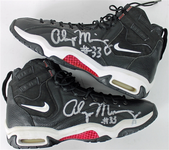 Alonzo Mourning Game Used & Signed Nike Shoes (PSA/DNA)