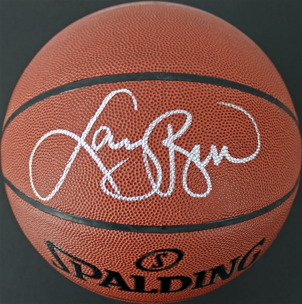 Larry Bird Signed Spalding NBA I/O Model Basketball (PSA/DNA)