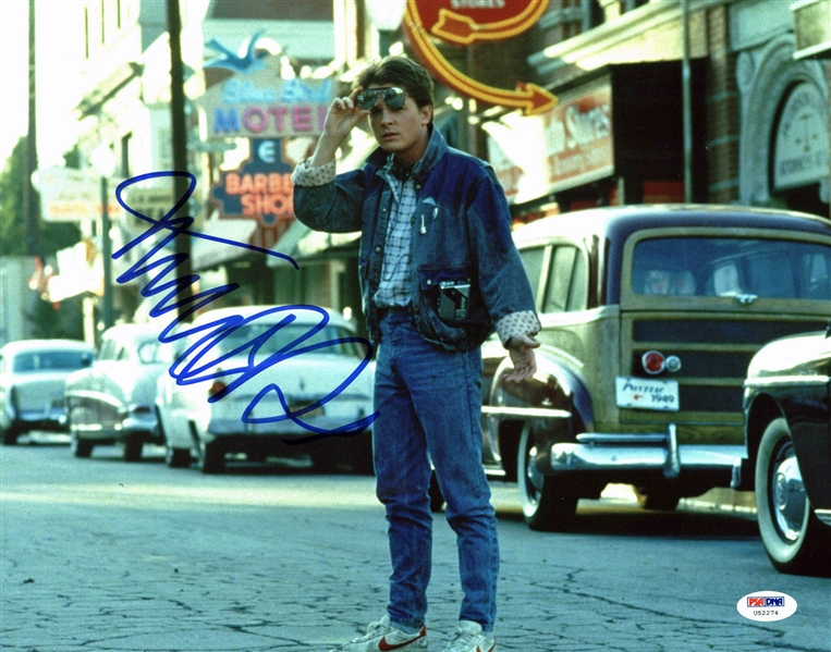 Michael J. Fox Signed 11" x 14" Color Photo from "Back to the Future" (PSA/DNA)