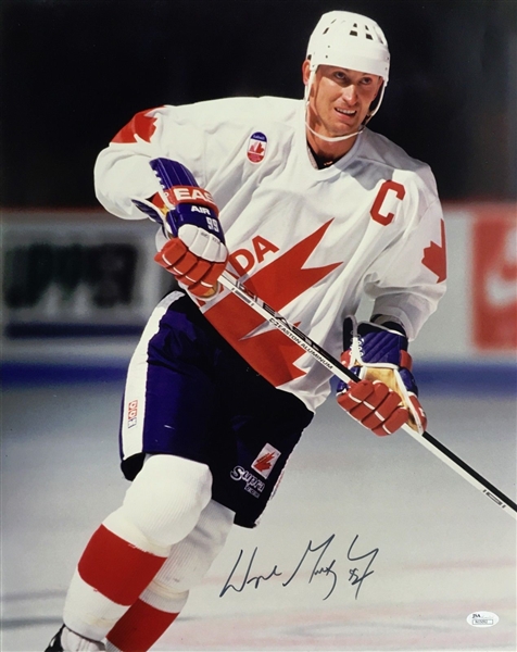 Wayne Gretzky Signed 16" x 20" Team Canada Photograph (JSA)