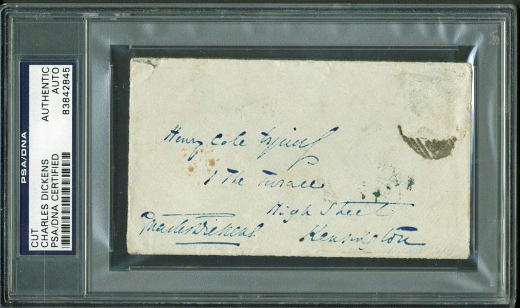 Charles Dickens Signed & Hand Addressed Envelope (PSA/DNA Encapsulated)