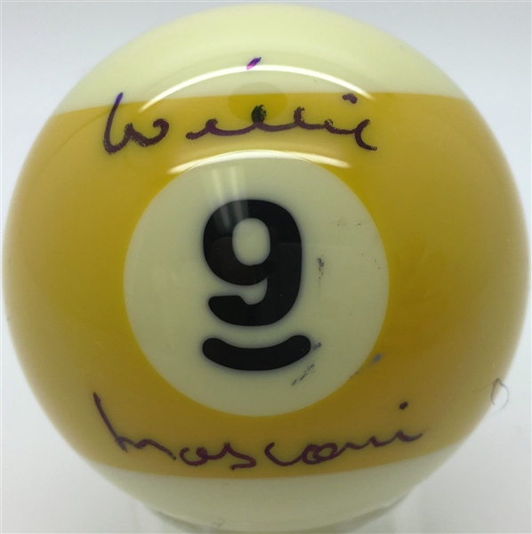Willie Mosconi Signed 9 Billiards Ball (PSA/DNA)