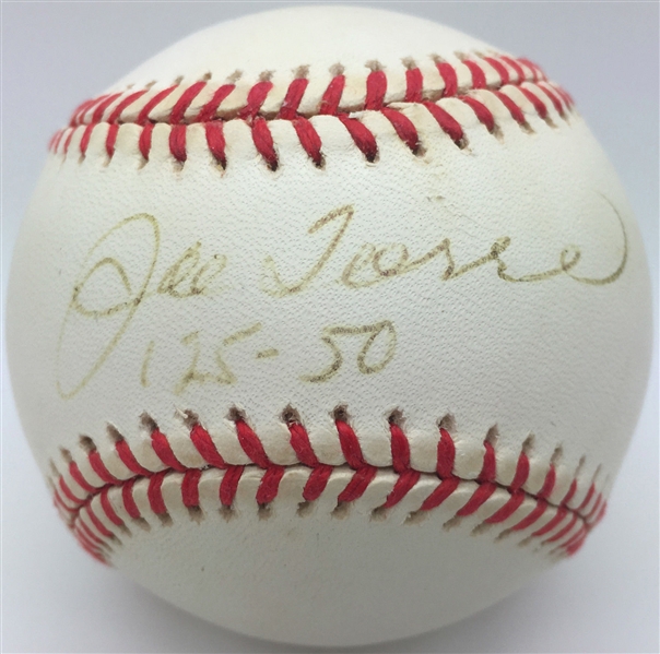 Joe Torre Signed 1998 World Series Baseball w/ "125-50" Inscription (PSA/DNA)
