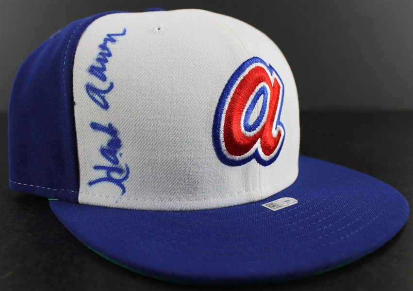 Hank Aaron Signed Atlanta Braves New Era Baseball Hat (MLB)