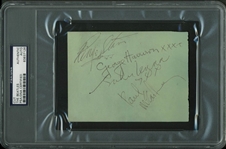 The Beatles Group Signed 4" x 5.5" Album Page w/ All Four Signatures! (PSA/DNA Encapsulated & Tracks)