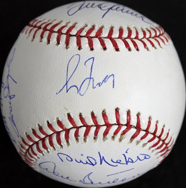 300 Win Club Signed OML Baseball w/ 8 Sigs incl. Maddux, Clemens, Seaver (PSA/DNA)
