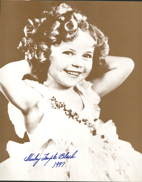 Shirley Temple Signed 11" x 14" Card-stock Photograph (PSA/JSA Guaranteed)