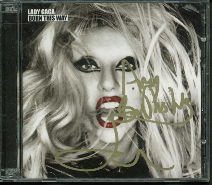 Lady Gaga Signed "Born This Way" CD Cover (PSA/JSA Guaranteed)