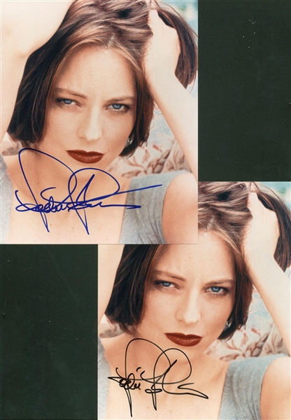 Lot of Two (2) Jodie Foster Signed 8" x 10" Color Photos (PSA/JSA Guaranteed)