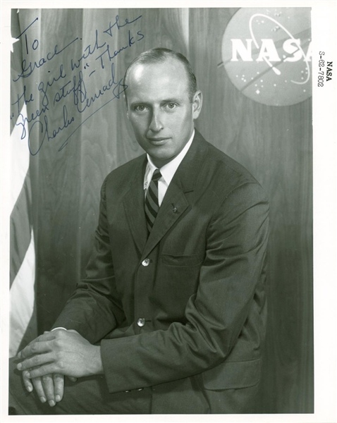 Charles Conrad Signed 1962 NASA Astronaut Group 2 8" x 10" Photograph w/ "The Girl With the Green Stuff!" Inscription (PSA/JSA Guaranteed)