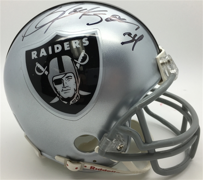 Bo Jackson Signed Raiders Mini Helmet (JSA)