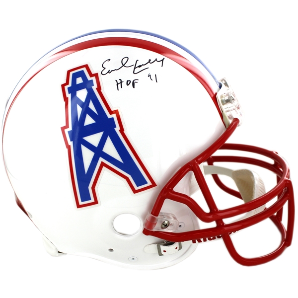 Earl Campbell Signed Houston Oilers Full Size Helmet w/ "HOF 91" Inscription (Steiner Sports)