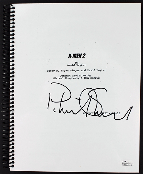 Patrick Stewart Signed "X2" Script (JSA)