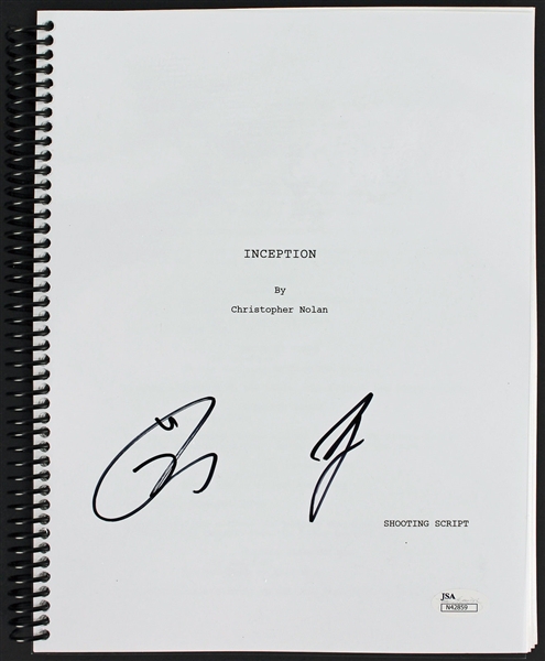 Leonardo DiCaprio & Tom Hardy Signed "Inception" Script (JSA)