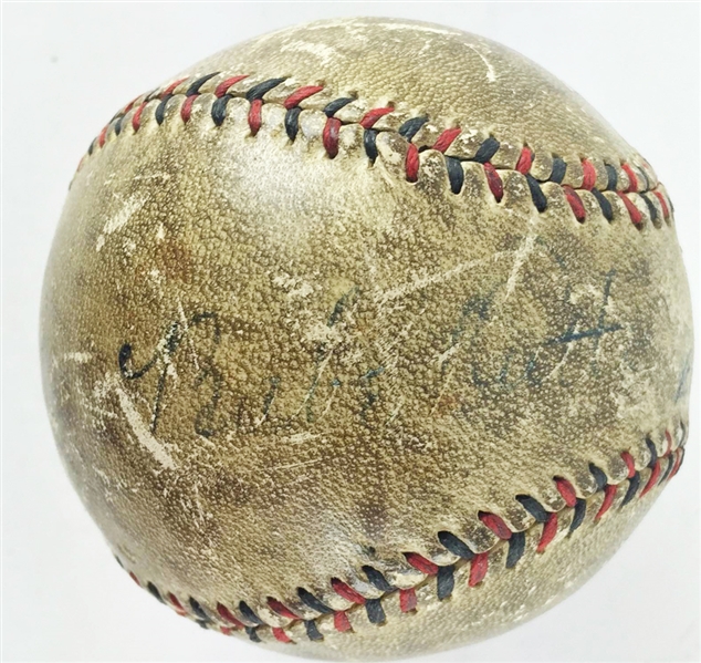 Babe Ruth 1932 Exhibition Game Used & Single Signed Baseball w/Provenance (PSA/JSA Guaranteed)