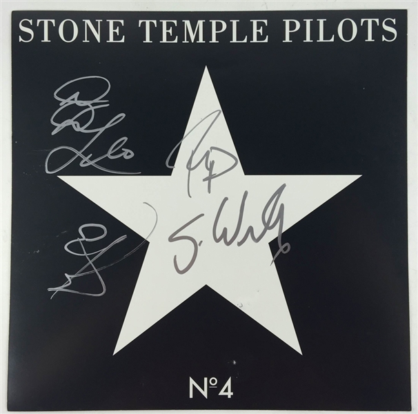 Stone Temple Pilots Signed 12" x 12" Promotional "No 4" Album Flat w/Weiland (PSA/JSA Guaranteed)