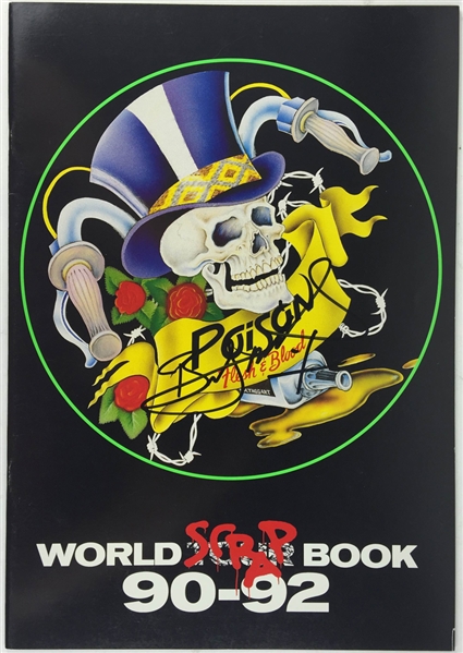 Poison: Bret Michaels Signed 1990-92 World Tour Book (PSA/JSA Guaranteed)