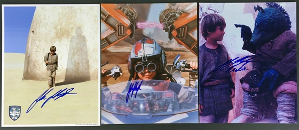 Anakin Skywalker: Jake Lloyd Lot of Five (5) Signed 8" x 10" Photos from "Phantom Menace" (PSA/DNA Guaranteed)
