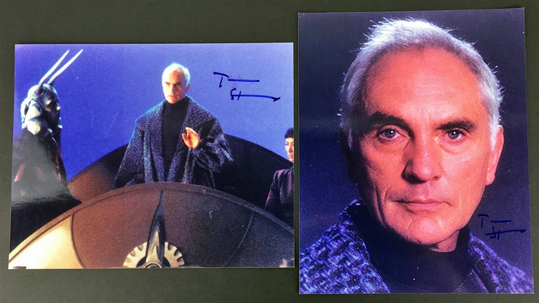 Chancellor Valorum: Terrence Stamp Lot of Two (2) 8" x 10" Color Photos (PSA/DNA Guaranteed)