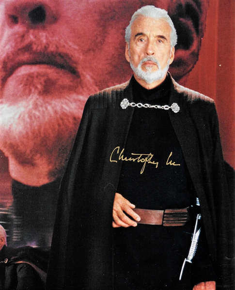 Christopher Lee Signed 8" x 10" Color Photo as "Count Dooku" (PSA/DNA Guaranteed)