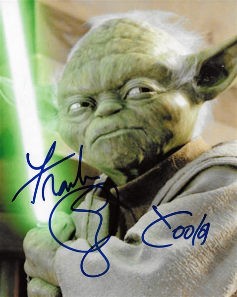 Yoda: Frank Oz Signed 8" x 10" Color Photo from "Attack of the Clones" (PSA/DNA)
