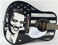 President Barack Obama Unique Signed Custom "Obama" Acoustic Guitar (PSA/DNA)