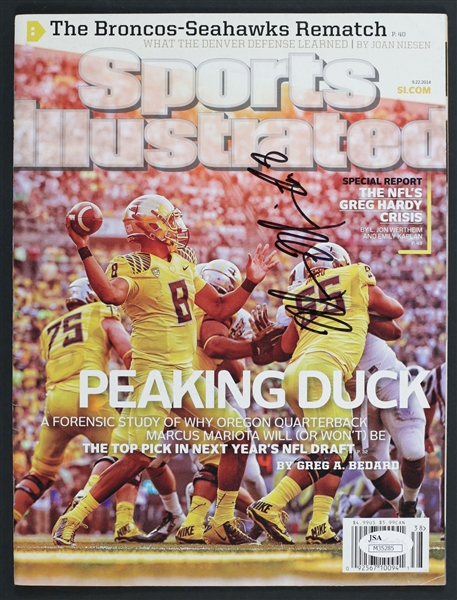 Marcus Mariota Signed 2014 Sports Illustrated Magazine (JSA)