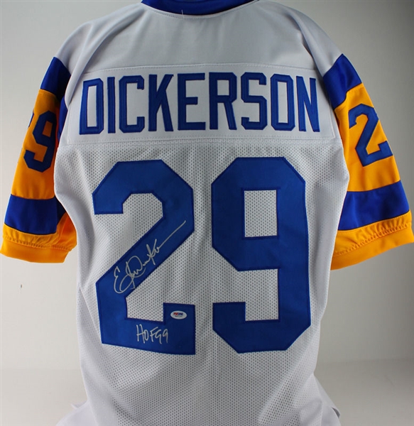 Eric Dickerson Signed Rams Jersey w/ "HOF 99" Inscription (PSA/DNA)