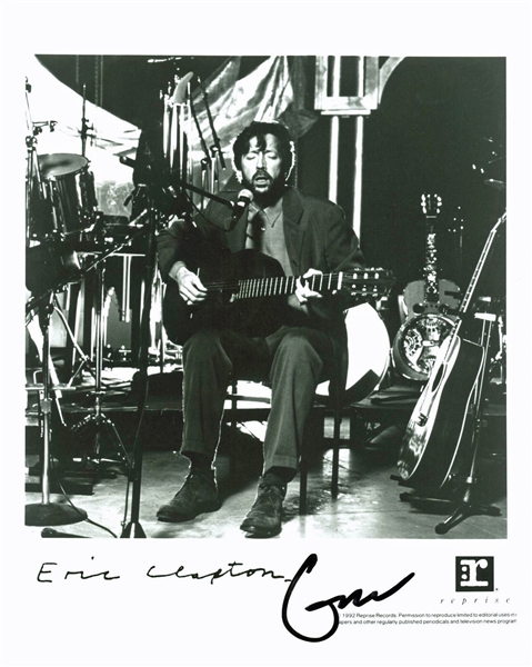 Eric Clapton Near-Mint Signed 8" x 10" On-Stage Photo (REAL/Epperson)