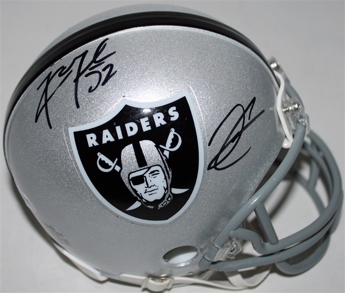 Lot Detail - Raiders: Derek Carr & Khalil Mack Dual-Signed Mini Helmet ...