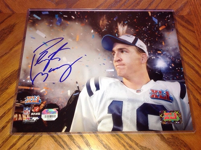 Peyton Manning Signed 8" x 10" Super Bowl Photograph (PSA/JSA Guaranteed)