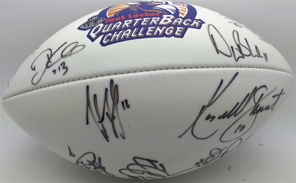 1998 QB Club Signed Football w/ Bledsoe, Dilfer, McNair & Others (JSA)