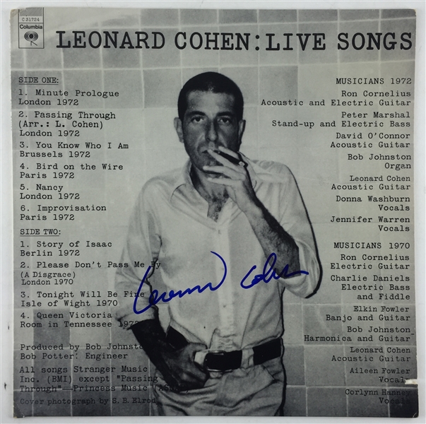 Leonard Cohen Signed Transfiguration Album (PSA/JSA Guaranteed)