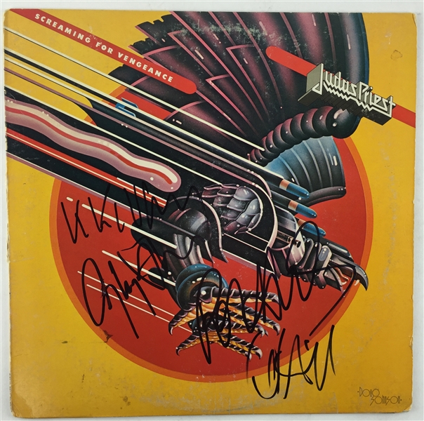 Judist Priest Signed "Screaming For Vengeance" Album w/ 4 Signatures (PSA/JSA Guaranteed)