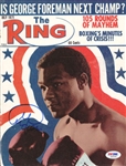 George Foreman Signed The Ring Magazine Cover (PSA/DNA)