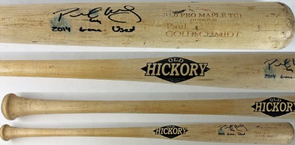 Paul Goldschmidt Autographed Old Hickory Game Model Bat